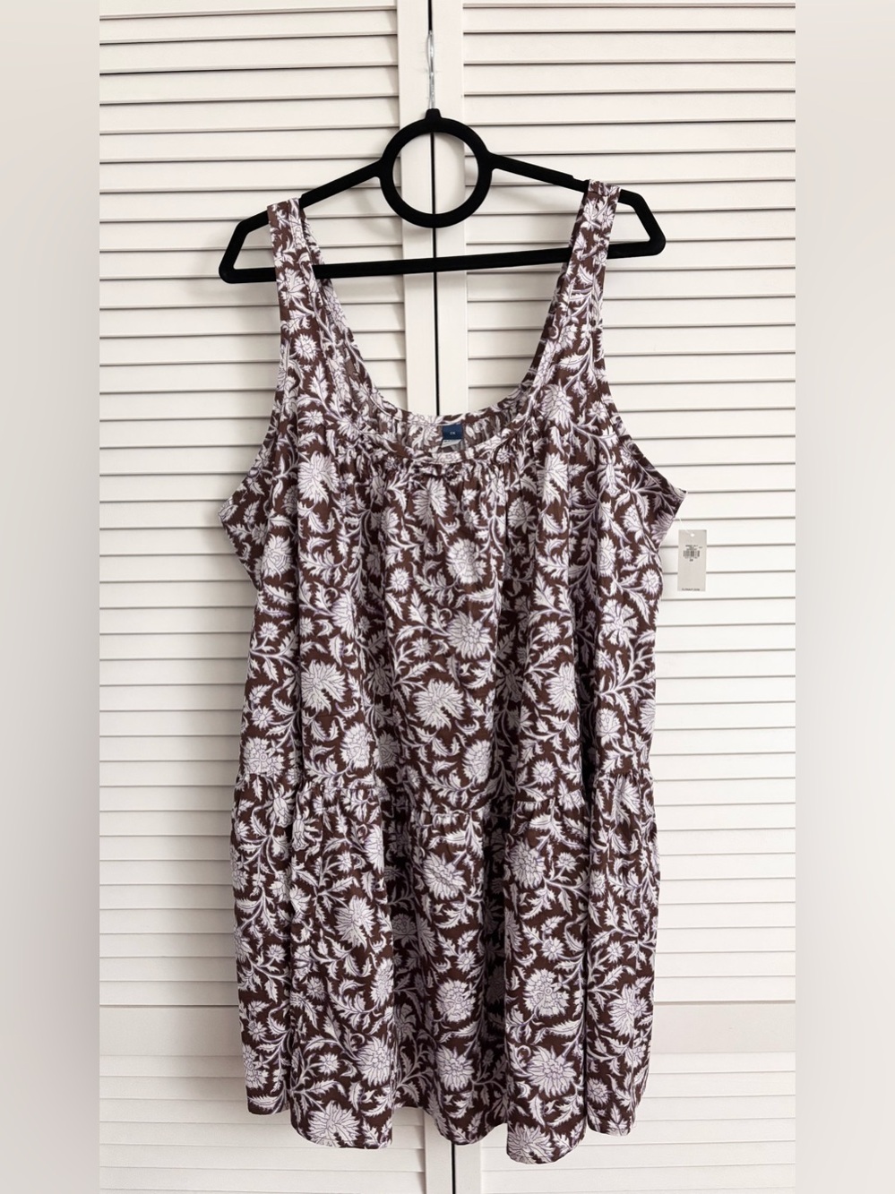 Old Navy Women’s Cozy Floral Tank Top Dress, Size: 2X, NWT